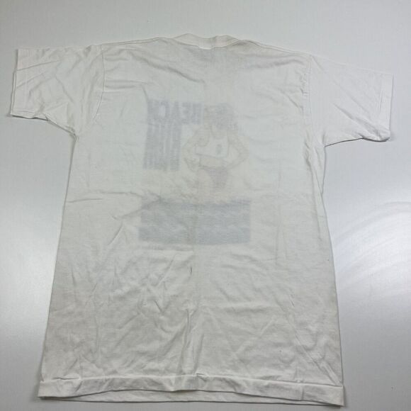 Vintage‎ Beach Bum White T-shirt Wave Design Size Large Made In USA 100% Cotton - Picture 6 of 9